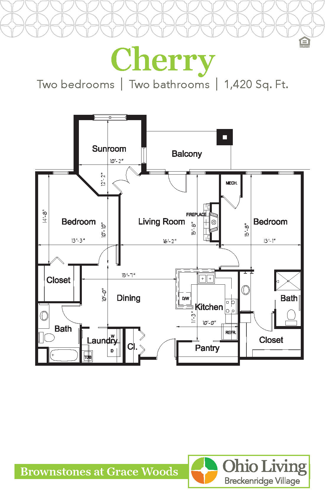 OLBV Brownstones at Grace Woods Floor Plan Cherry