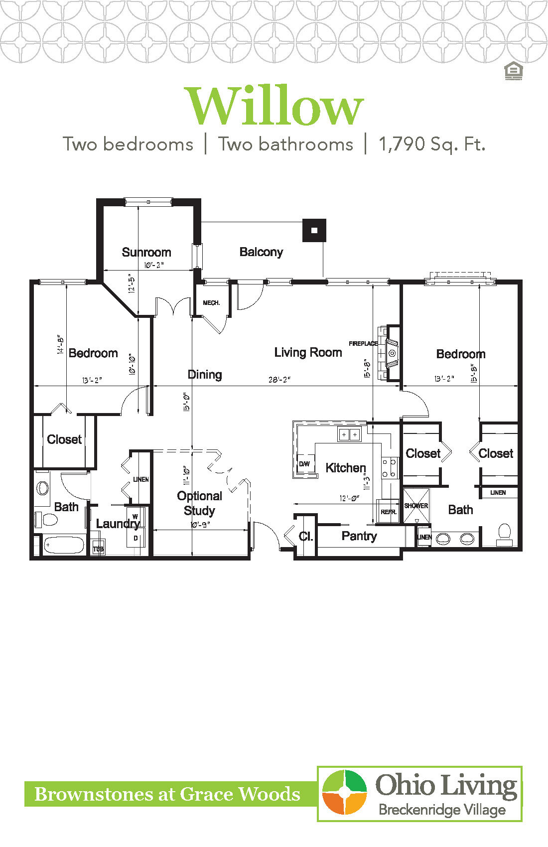 OLBV Brownstones at Grace Woods Floor Plan Willow