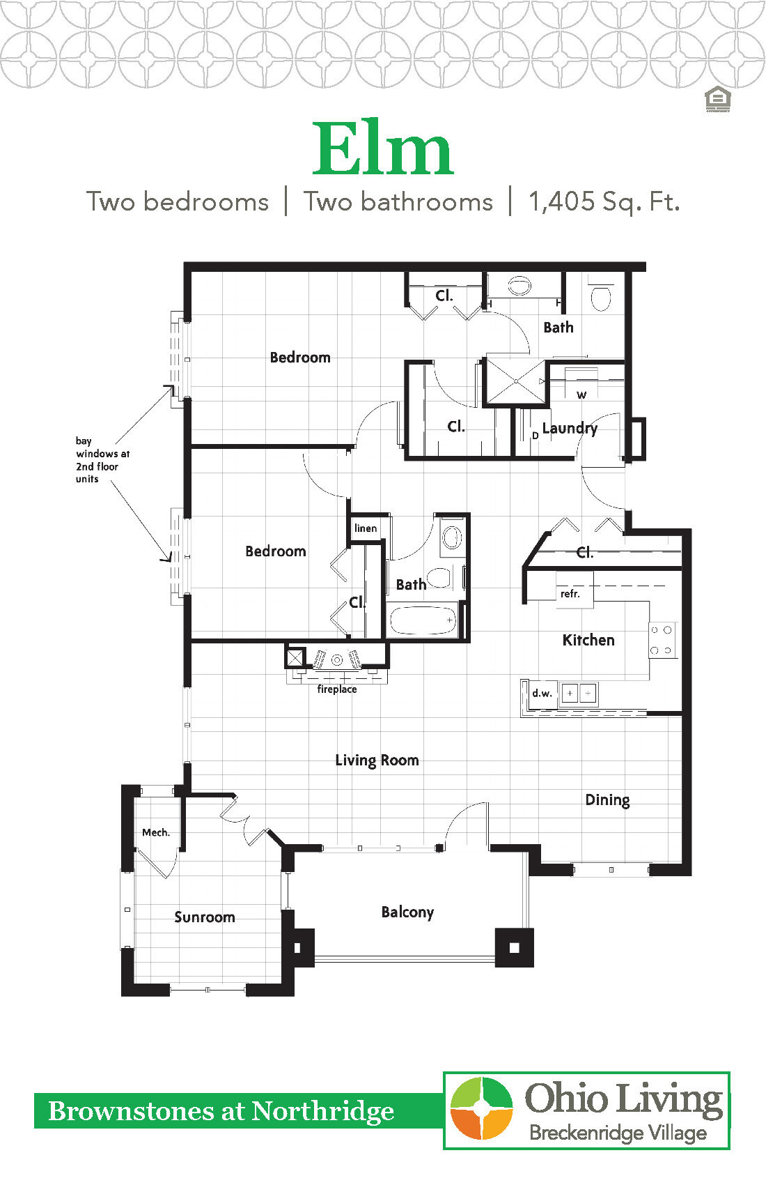 OLBV Brownstones at Northridge Floor Plan Elm