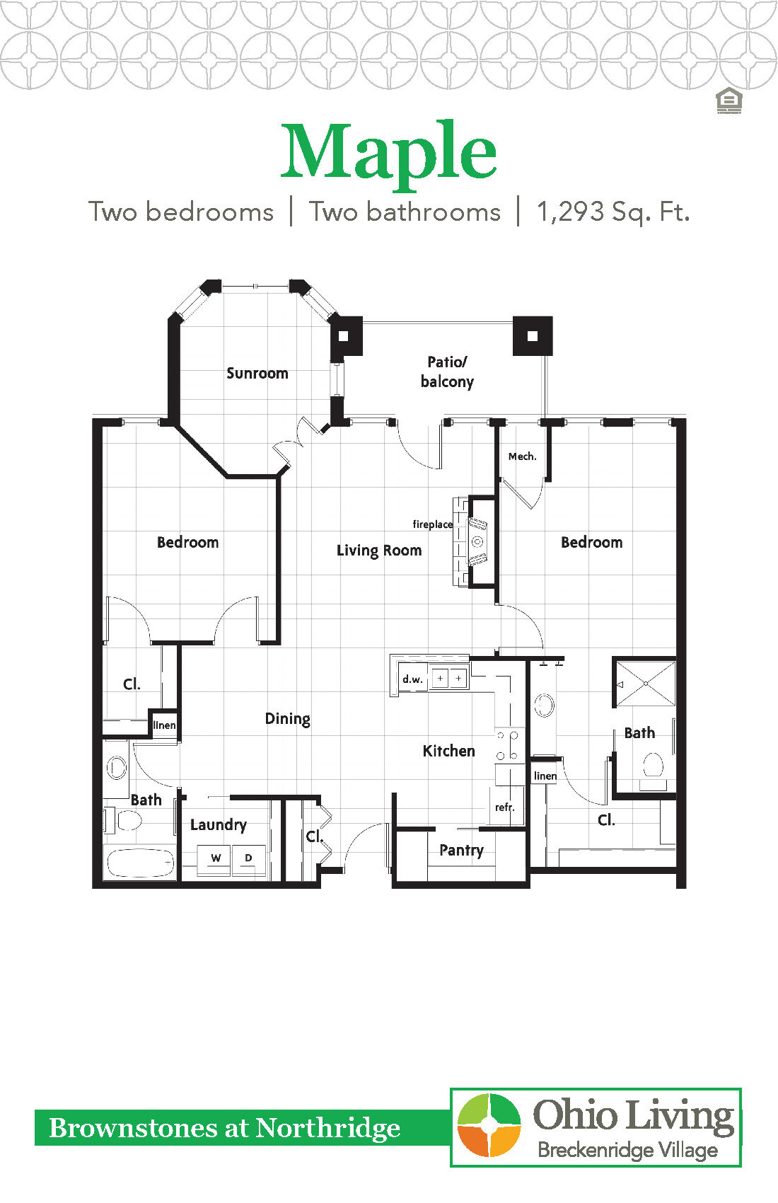 OLBV Brownstones at Northridge Floor Plan Maple