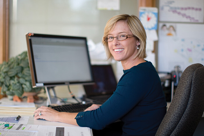 Woman on Computer